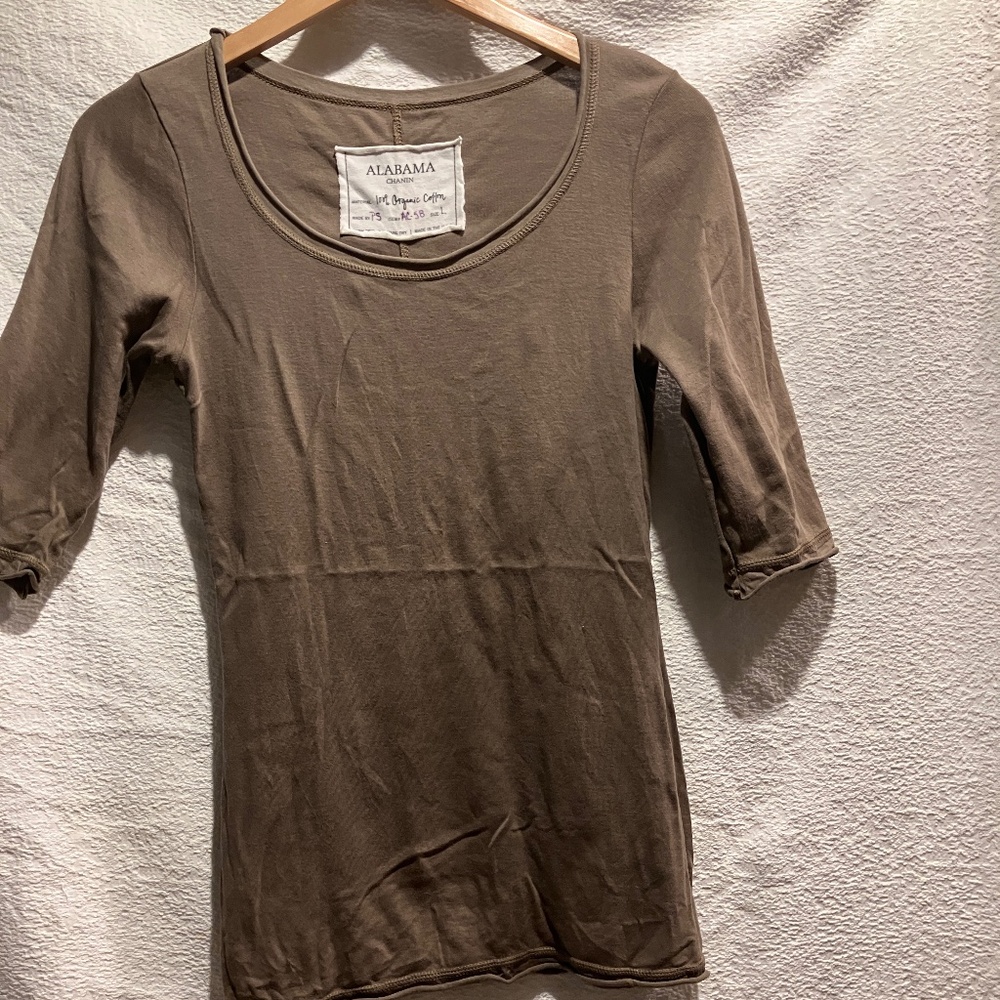 Alabama Chanin, Scoop neck, 3/4 sleeve, L